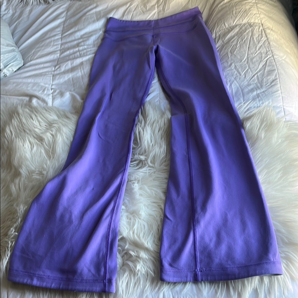 lululemon athletica Purple & light blue (reversible) flare leggings